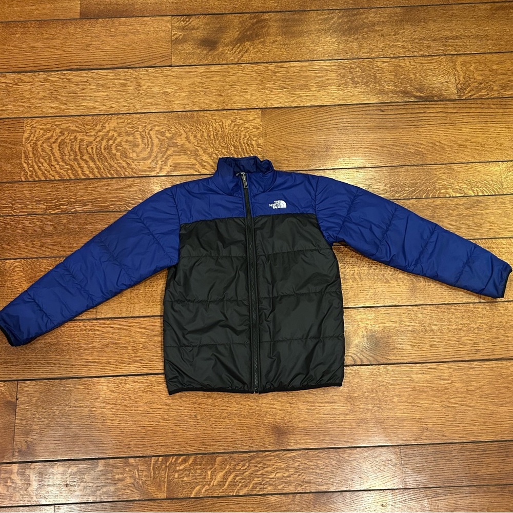 The North Face Blue and Black Puffer Jacket